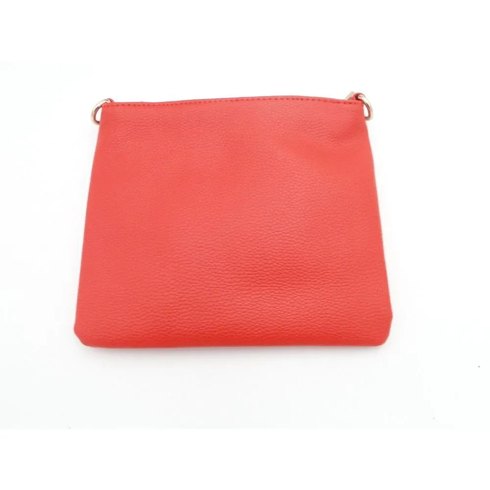 G.H. Bass & Co. Red‎ Faux Pebbled Leather Large Womens Satchel Tote & Body Bag